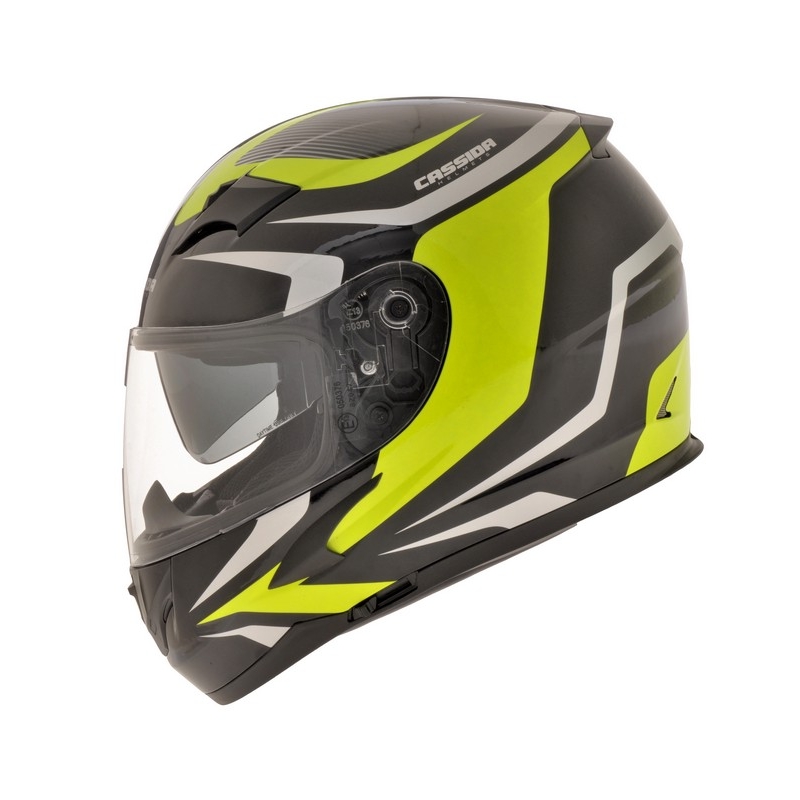 Přilba na moto Cassida Integral 2.0 černo-šedo-fluo žlutá