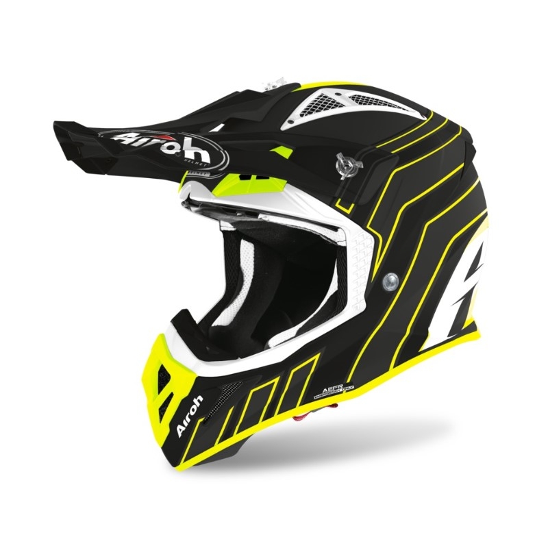 Motokrosová přilba Airoh Aviator Ace Art černo-fluo žlutá