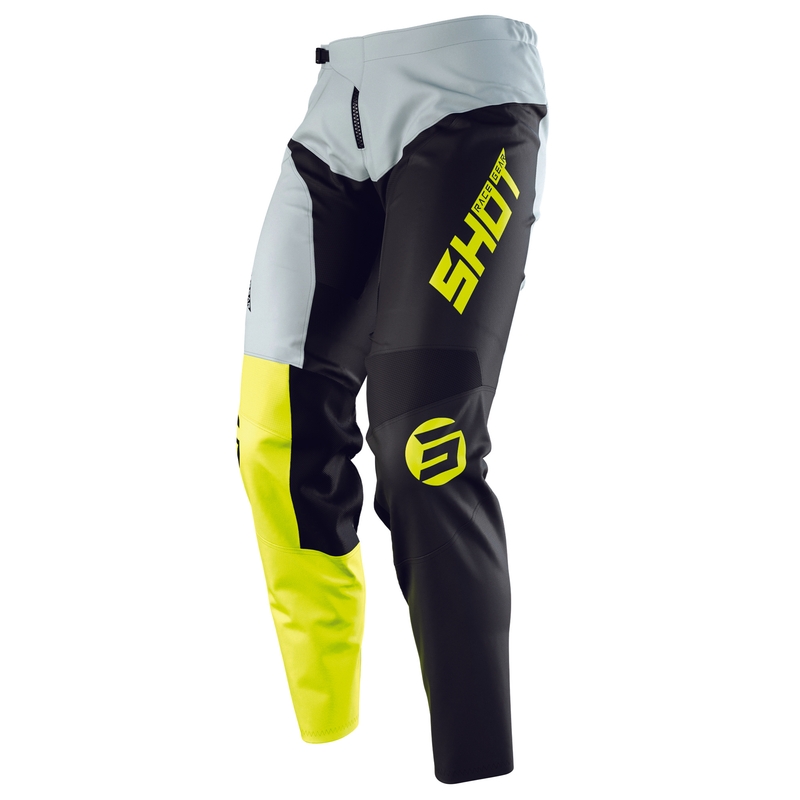 Dětské motokrosové kalhoty Shot Devo Storm černo-šedo-fluo žluté výprodej