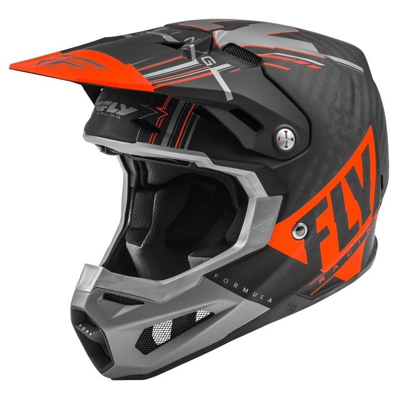 Motokrosová přilba FLY Racing Formula Vector černo-šedo-oranžová