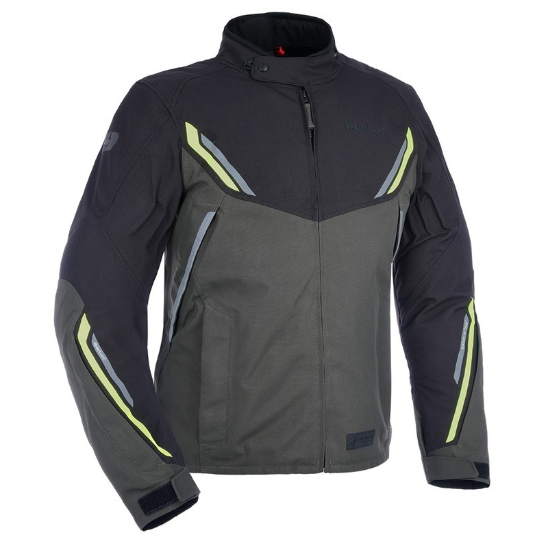 Bunda na motorku Oxford Advanced Hinterland černo-šedo-fluo žlutá