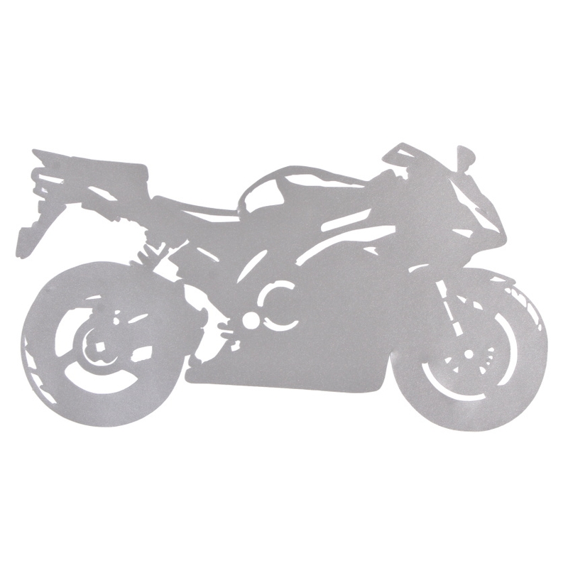 Nálepka silueta Sport Bike stříbrná