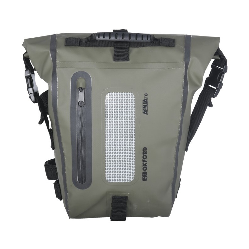 Brašna na sedlo spolujezdce Oxford Aqua T8 Tail bag černo-khaki zelená