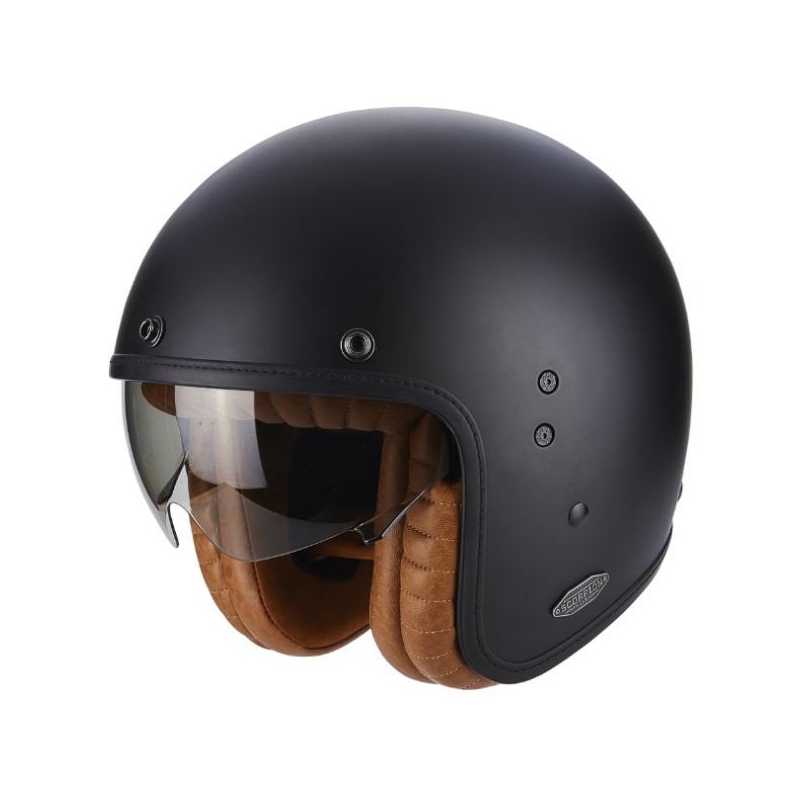 Otevřená přilba na motorku Scorpion Belfast Luxe černá výprodej