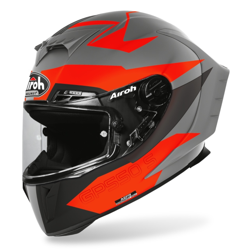 Integrální přilba Airoh GP 550S Vector 2021 černo-šedo-oranžová
