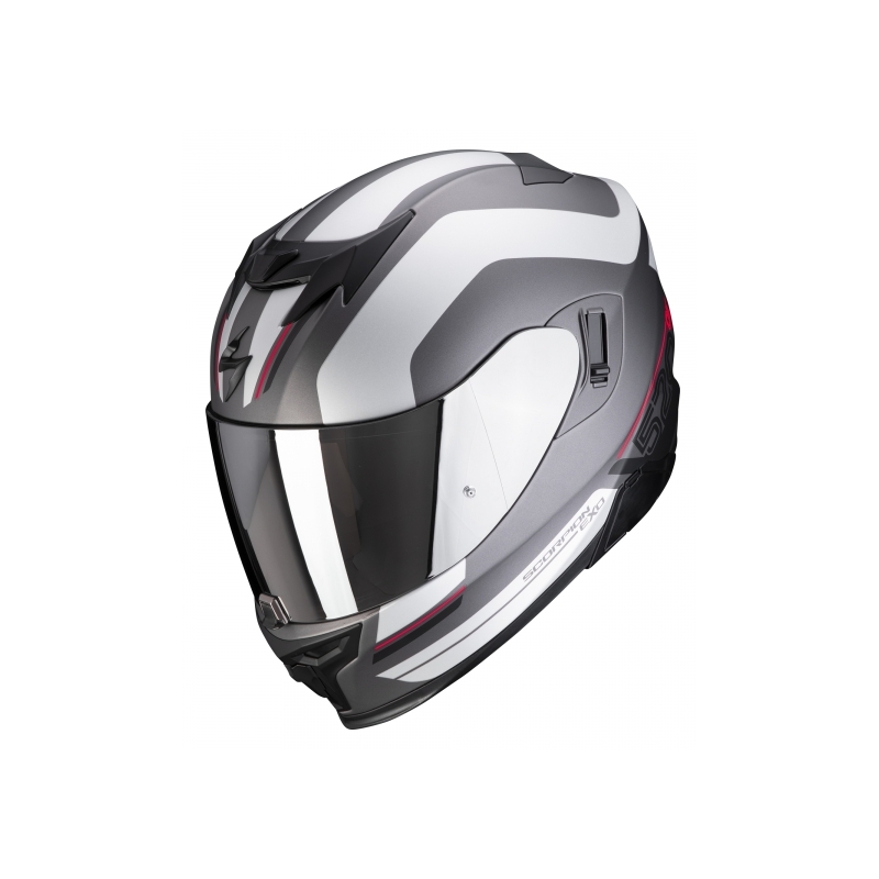 Integrální přilba Scorpion EXO-520 AIR Lemans bílo-stříbrná