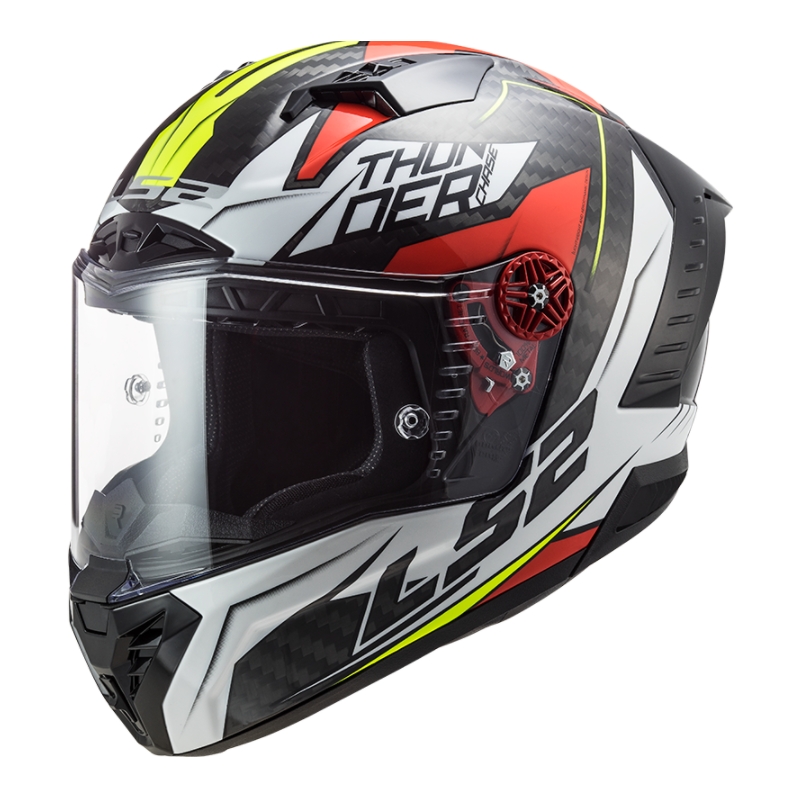 Integrální přilba na motorku LS2 FF805 Thunder C Chase černo-bílo-červená výprodej
