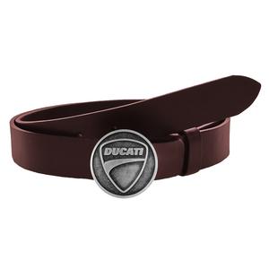 Kožený moto opasek se sponou Ducati hnědý