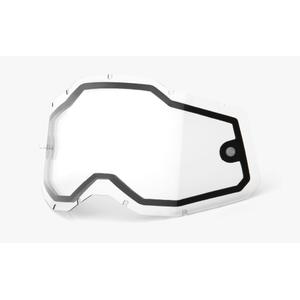 Plexi 100% Racecraft 2/Accuri 2/Strata 2 dvojité čiré (Anti-fog)