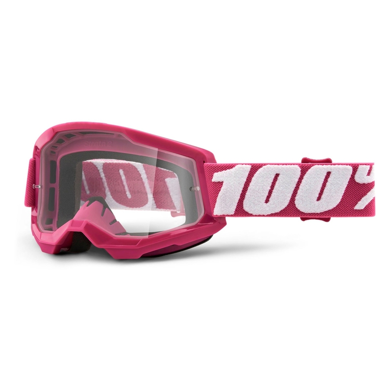 Motokrosové brýle 100% STRATA 2 Fletcher růžové (čiré plexi)