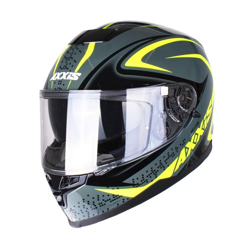Moto přilba Axxis Alert šedo-fluo žlutá výprodej