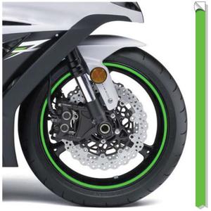 Reflexní páska na ráfky Print fluo zelená