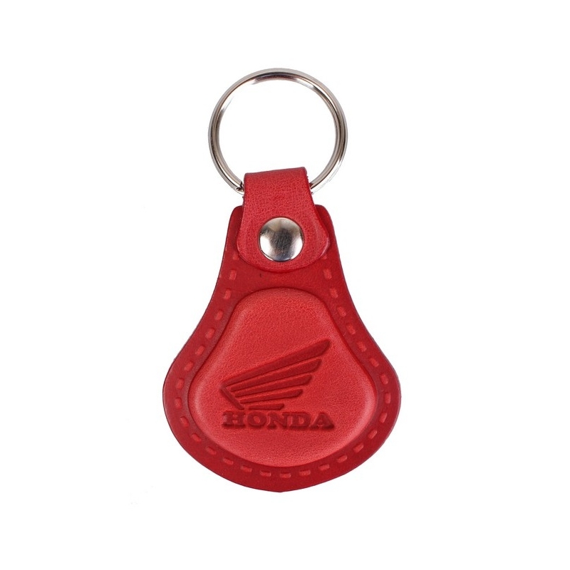 Kožený přívěsek na klíče Honda červený