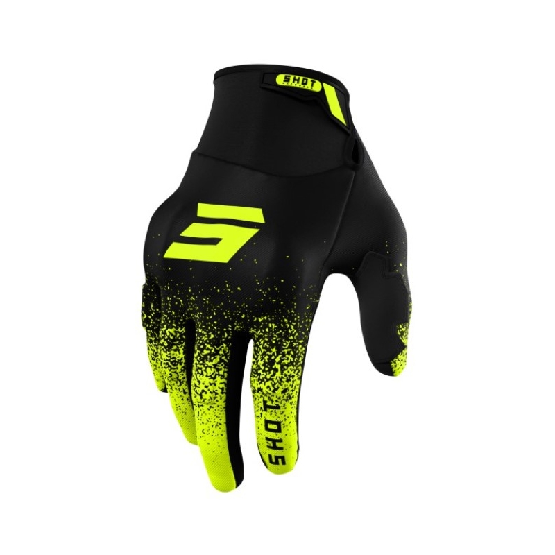 Motokrosové rukavice Shot Drift Edge čierno-fluo žlté výprodej