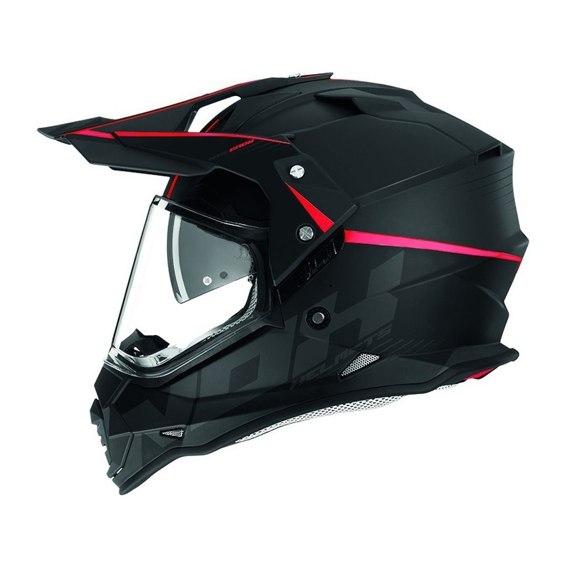 Enduro přilba NOX N312 Crow černo-červená