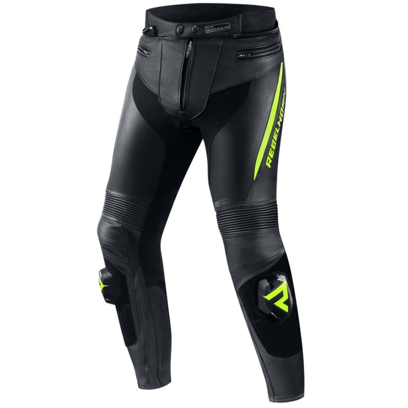 Kalhoty na motorku Rebelhorn Fighter černo-fluo žluté výprodej