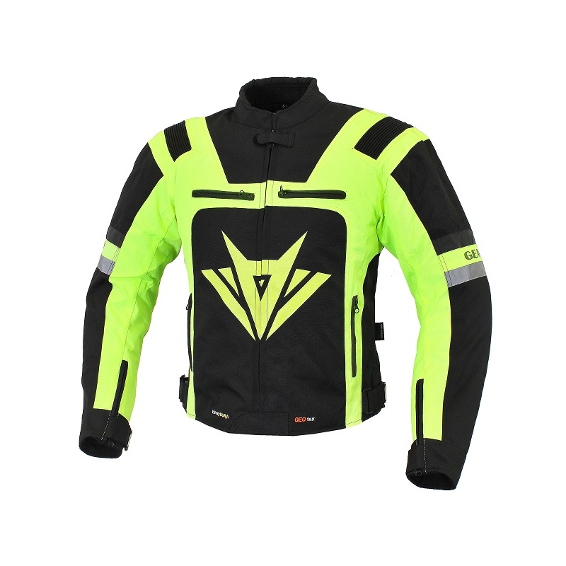 Bunda na moto Gear černo-fluo žlutá výprodej