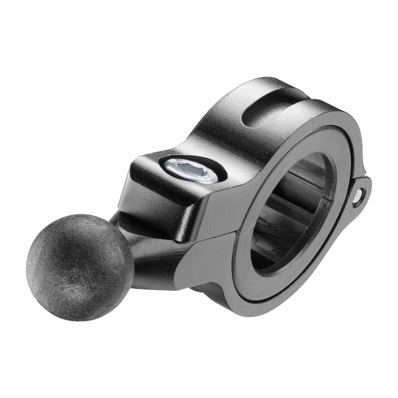 Hliníkový úchyt na řídítka nebo zrcátko pro pouzdra Interphone se 17mm kloubem