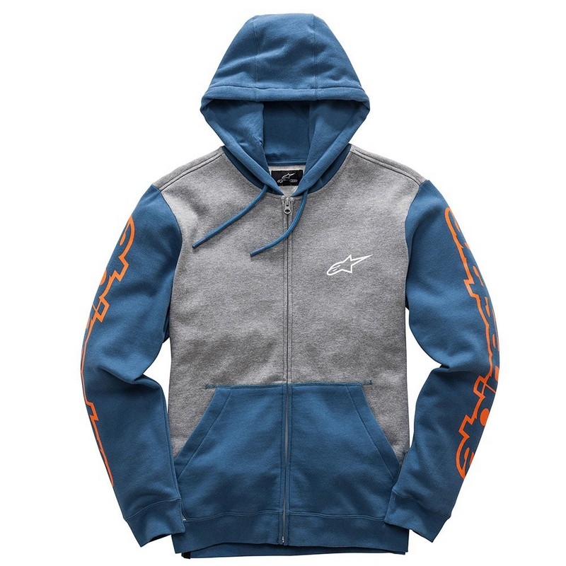Mikina Alpinestars Machine Fleece šedo-modrá výprodej