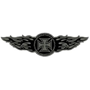 Nášivka Plameny šedé