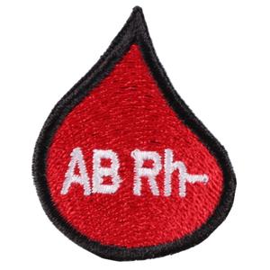 Nášivka s krevní skupinou kapka AB Rh-