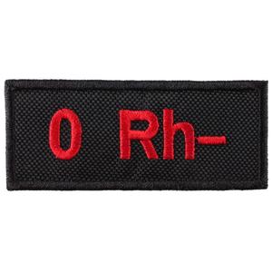 Nášivka s krevní skupinou 0 Rh-