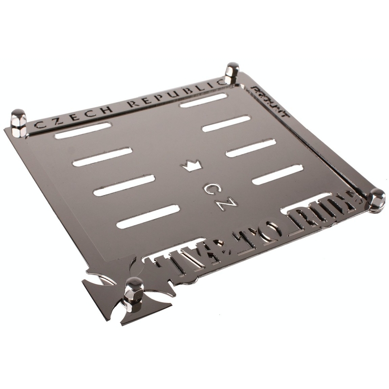 Nerezová podložka pod CZ SPZ Live To Ride Czech Republic