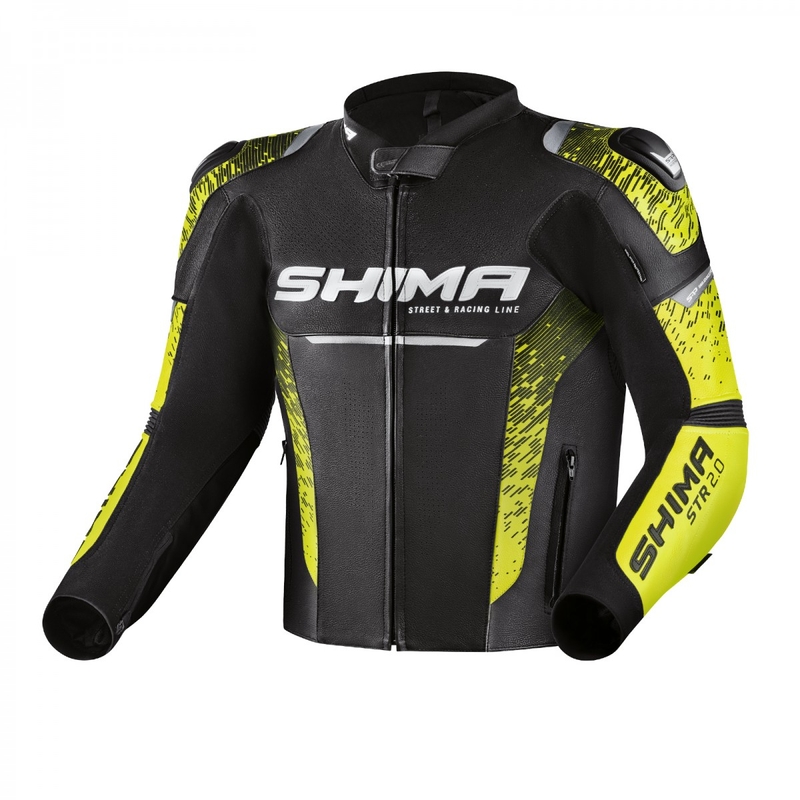 Bunda na motorku Shima STR 2.0 černo-fluo žlutá