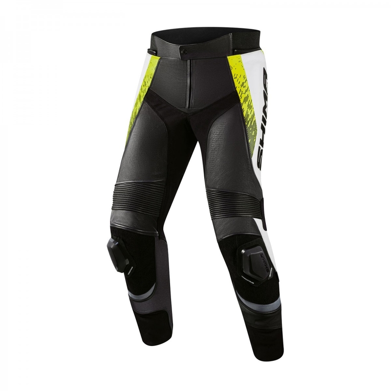 Kalhoty na motorku Shima STR 2.0 černo-bílo-fluo žluté