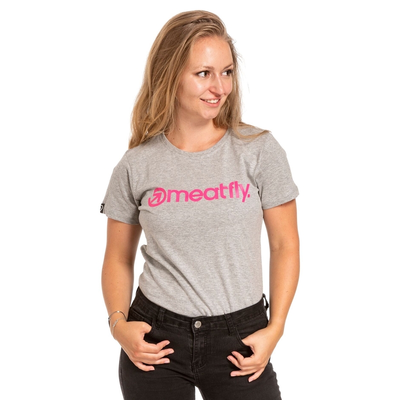 Dámské tričko Meatfly Ladies MF Logo šedé výprodej