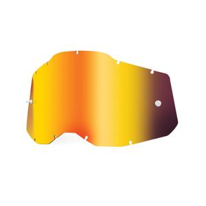 Plexi 100% Racecraft 2/Accuri 2/Strata 2 červené zrcadlové (Anti-fog)