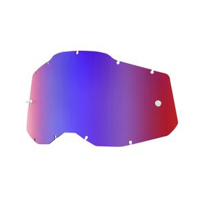 Plexi 100% Racecraft 2/Accuri 2/Strata 2 modro-červené zrcadlové (Anti-fog)