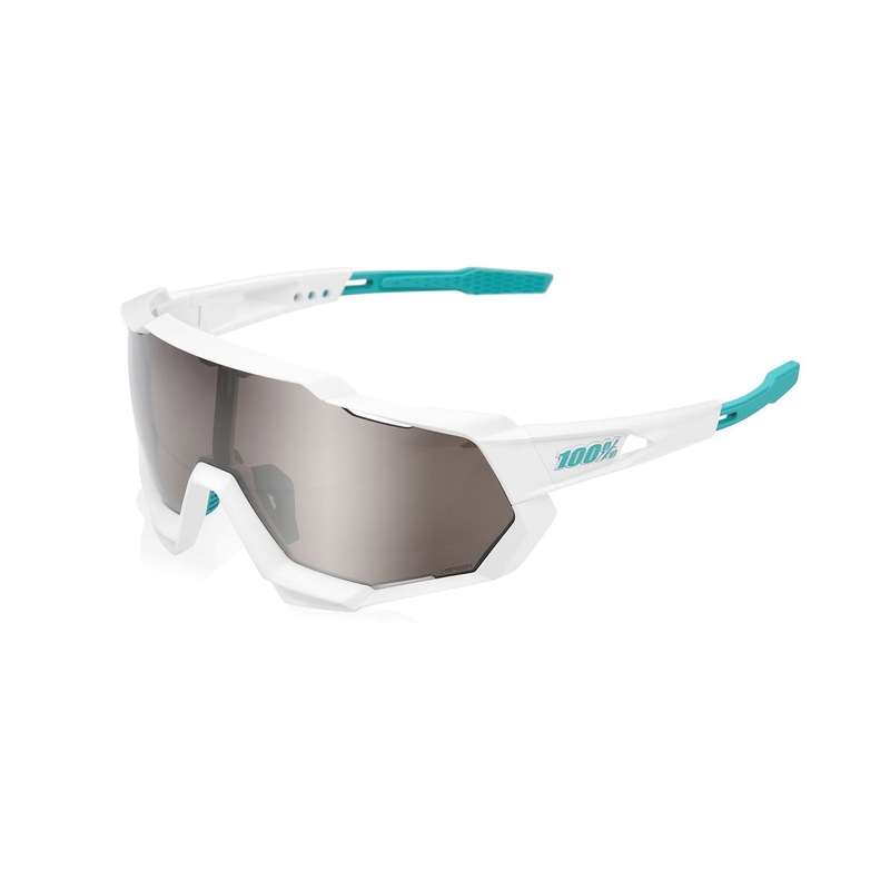 Sluneční brýle 100% SPEEDTRAP BORA bílo-zelené (kouřové sklo)