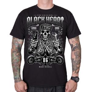 Pánské triko Black Heart Drunk Rider černé