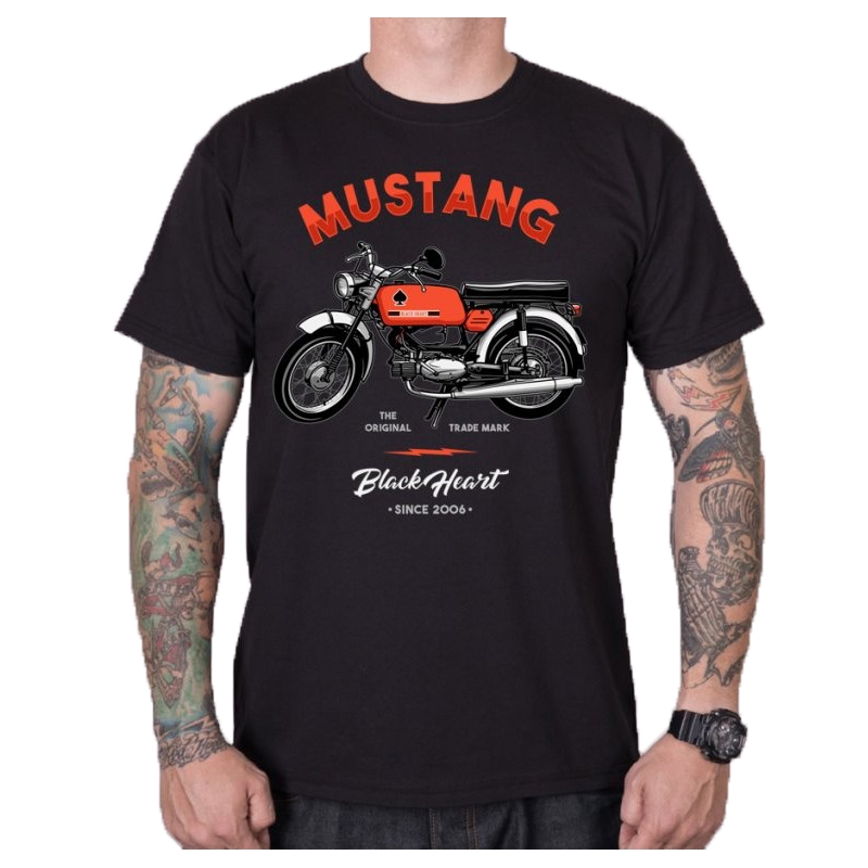 Pánské triko Black Heart Mustang