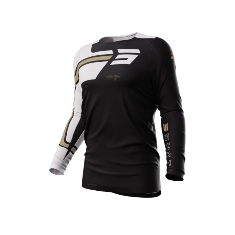 Motokrosový dres Shot Contact Heritage hnědo-bílo-černý výprodej