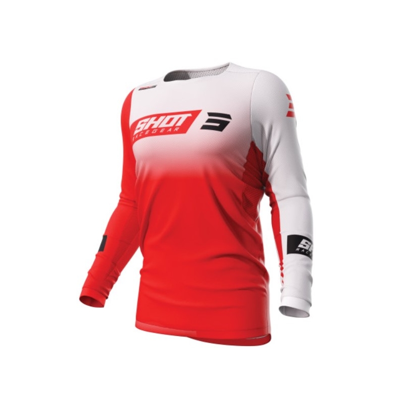 Motokrosový dres Shot Contact Scope bílo-červený výprodej