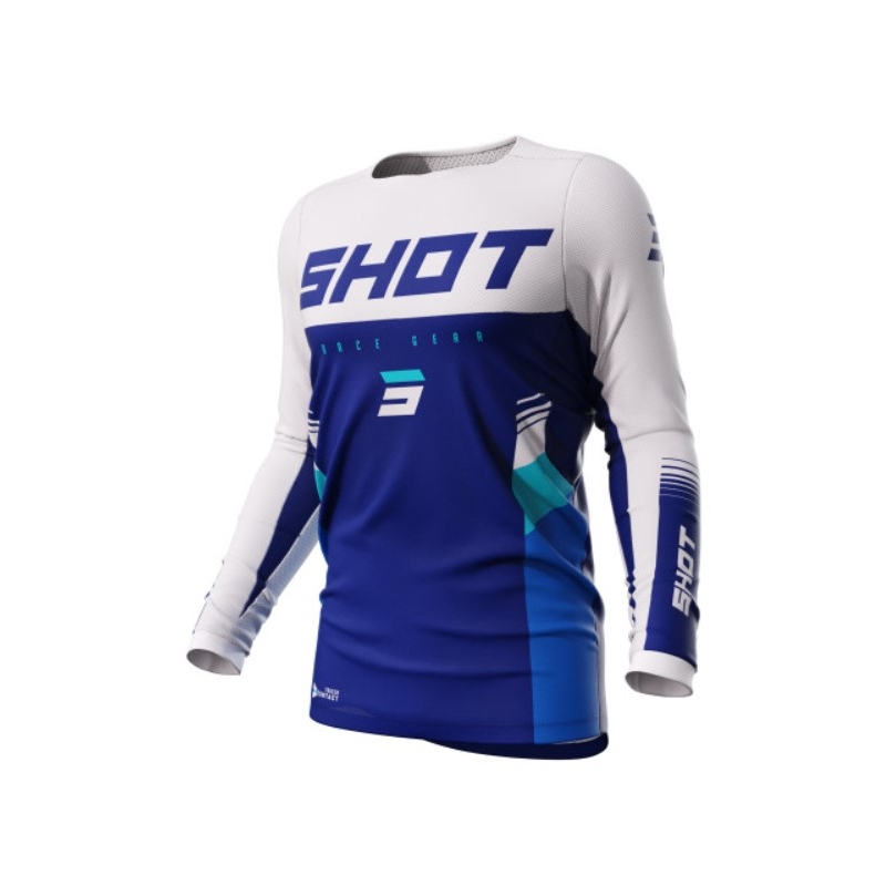 Motokrosový dres Shot Contact Tracer modro-bílý výprodej