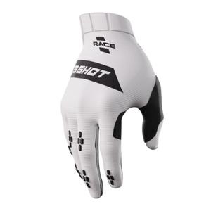 Motokrosové rukavice Shot Race bílo-černé