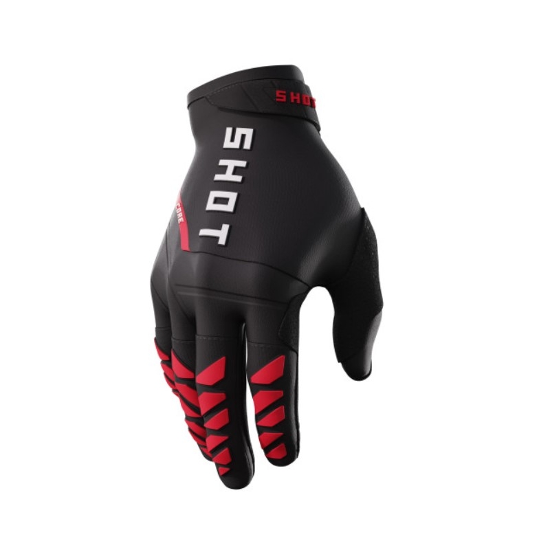 Motokrosové rukavice Shot Core černo-červené