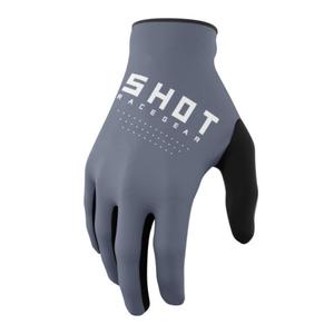 Motokrosové rukavice Shot Raw černo-bílo-šedé výprodej