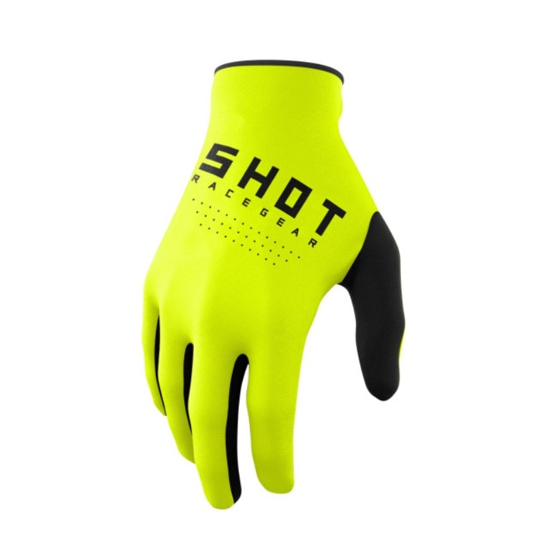 Motokrosové rukavice Shot Raw černo-fluo žluté výprodej