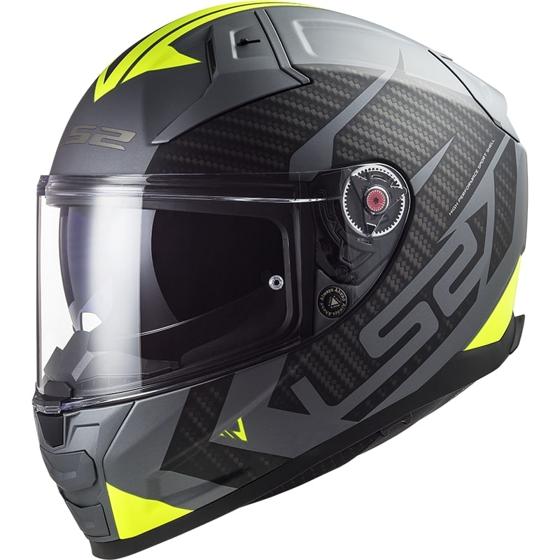 Integrální přilba na motorku LS2 FF811 Vector II Splitter titanovo-fluo žlutá