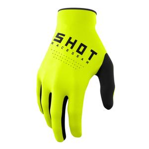 Dětské motokrosové rukavice Shot Raw Kid fluo žluté výprodej