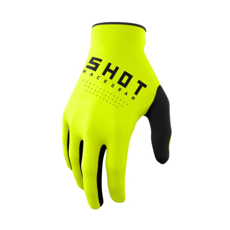 Dětské motokrosové rukavice Shot Raw Kid fluo žluté výprodej