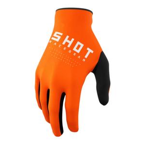 Dětské motokrosové rukavice Shot Raw Kid oranžové výprodej