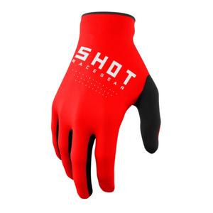 Dětské motokrosové rukavice Shot Raw Kid červené výprodej
