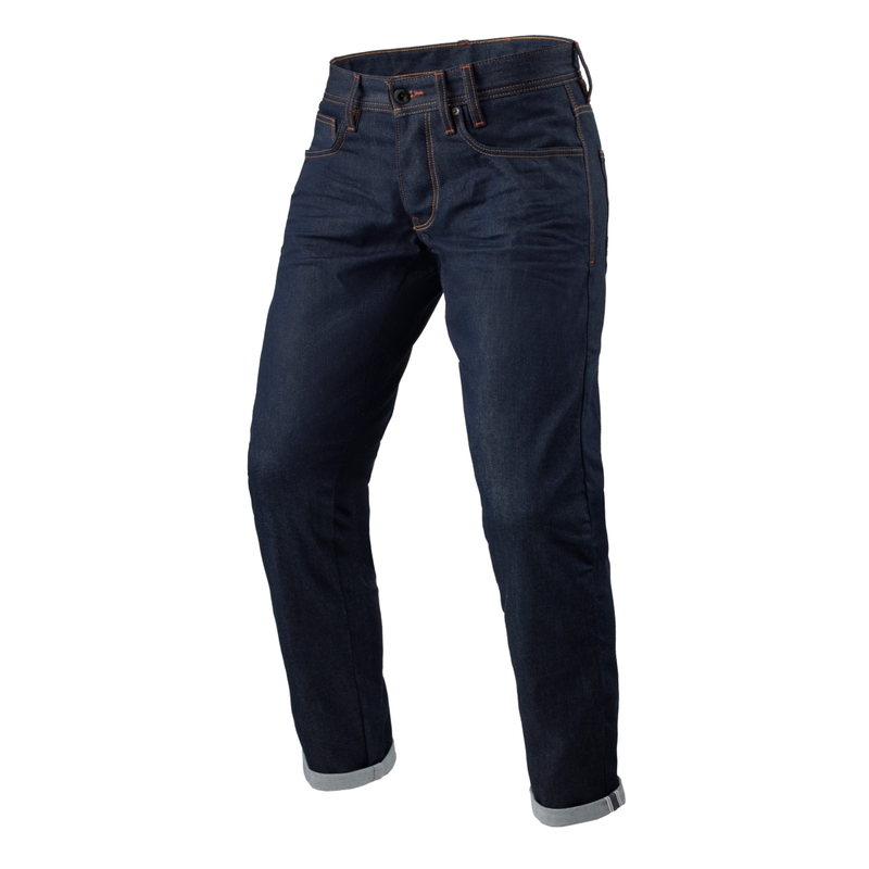 Jeansy na motorku Revit Lewis Selvedge TF tmavě modré