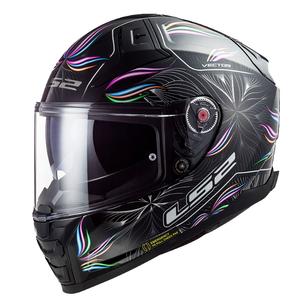 Integrální přilba na motorku LS2 FF811 Vector II Tropical bílo-fialovo-černá