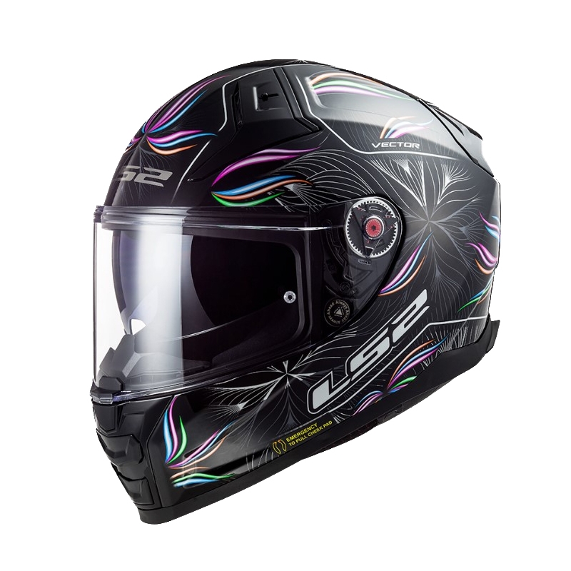Integrální přilba na motorku LS2 FF811 Vector II Tropical bílo-fialovo-černá